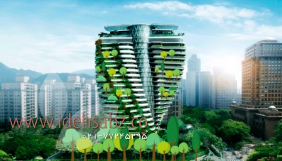 طراحی برج باغ به سبک معماری سبز | شرکت ایده سبز
