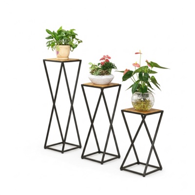 پایه گلدان فلزی سه تایی | ایده سبز