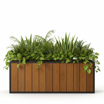 فلاورباکس چوبی مستطیلی | ایده سبز