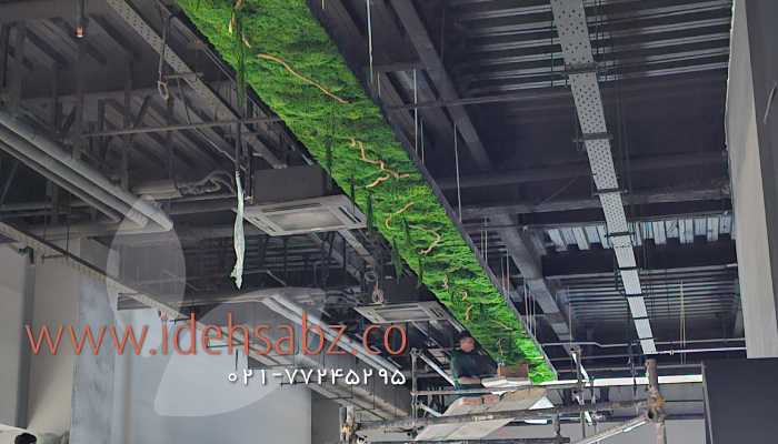 اجرای سقف خزه‌ای در کافه ویونا تهران | مجری شرکت ایده سبز