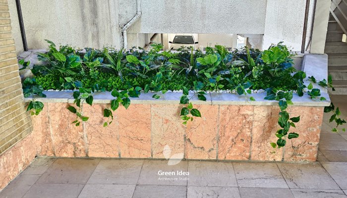 نمونه کار | باغچه مصنوعی در مجتمع مسکونی