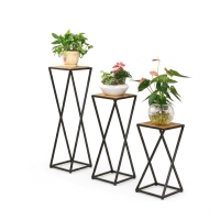 پایه گلدان فلزی سه تایی | ایده سبز