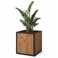 فلاورباکس چوبی مربعی | ایده سبز