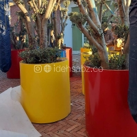 رنگبندی فلاورباکس فلزی استوانه ای | ایده سبز