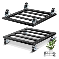 زیر گلدانی چرخ‌دار فلزی | ایده سبز