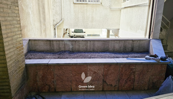 نمونه کار | پروژه طراحی باغچه مصنوعی مجتمع مسکونی توسط ایده سبز