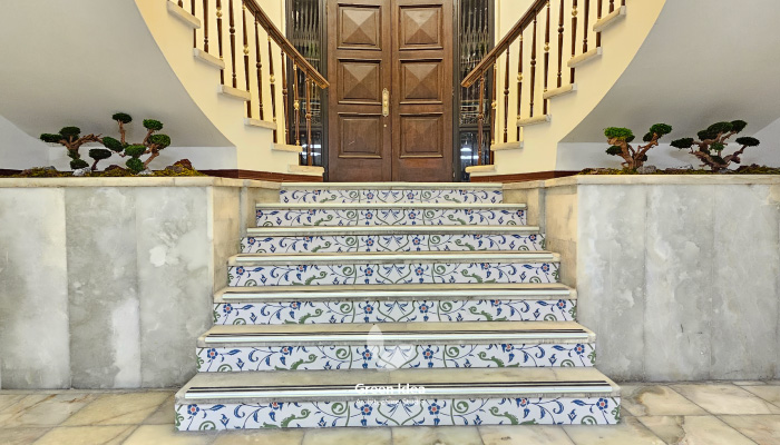 نمونه کار | طراحی باغچه خزهای در دکور کتابخانه باهنر تهران