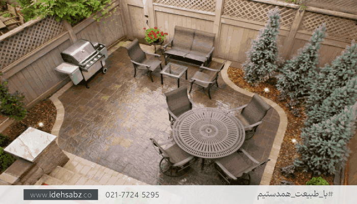 کف سازی ویلای ساده | طراحی باغ ساده