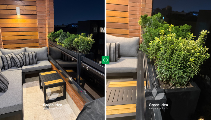 طراحی تراس سبز سعادت آباد تهران