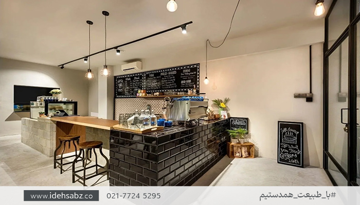 ایده طراحی میز کانتر کافی شاپ