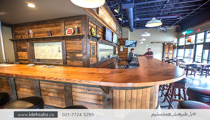 طراحی میز کانتر چوبی