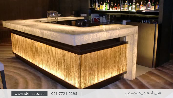 ایده طراحی نمونه کانتر چراغدار