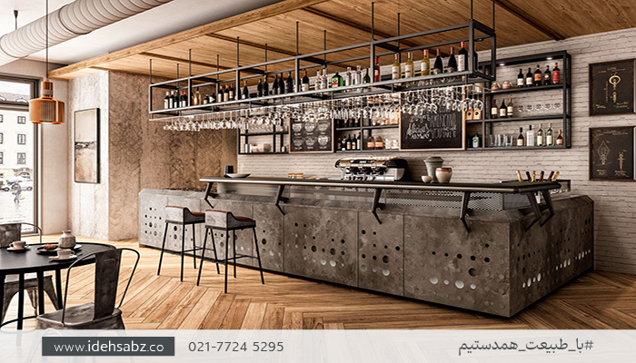 ایده طراحی میز کانتر فلزی