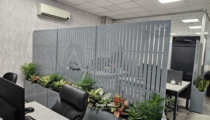 پارتیشن فلزی مجهز به فلاورباکس محصولی از شرکت ایده سبز